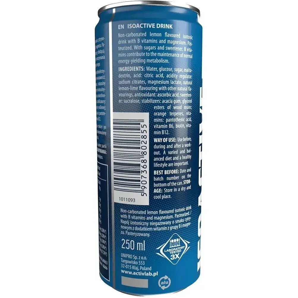 Ізотонік ActivLab Isoactive Drink Лимон 250 мл - фото 3