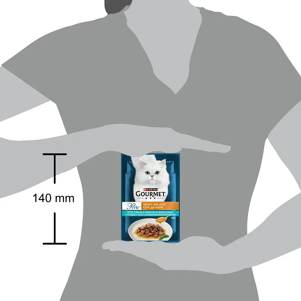 Упаковка вологого корму для котів Gourmet Perle Gravy Delight міні філе тунца у соусі 2.21 кг (85 г х 26 шт.) - фото 4