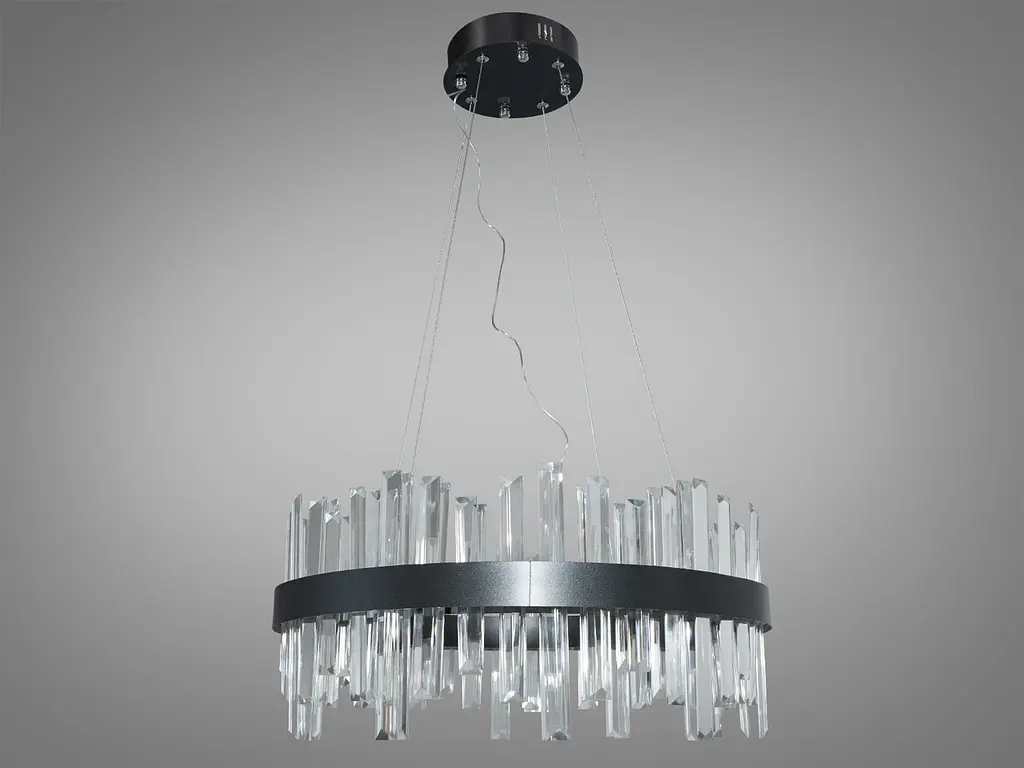 Люстра стельова LED Diasha 836/500PB 105W, чорний, кристалічна, для кабінету - фото 5