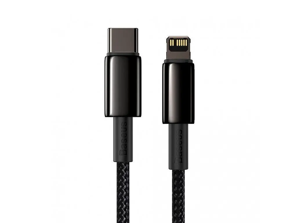 Кабель Baseus Tungsten Gold USB-C to Lightning 2m Black (CATLWJ-A01) [82115] - фото 2