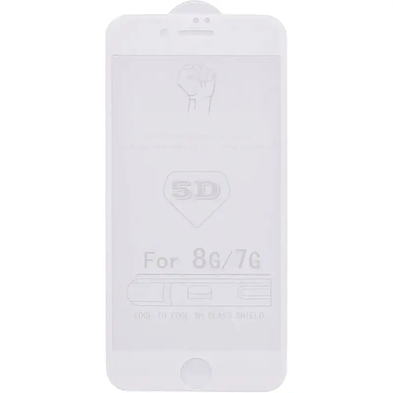 Захисне скло Toto 5D Cold Carving Tempered Glass iPhone 7/8/SE 2020 White - фото 2