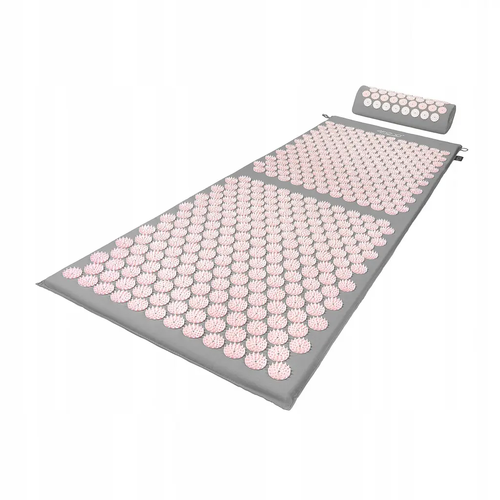 Килимок акупунктурний 4FIZJO Аплікатор Кузнєцова з валиком 128 x 48 см Grey/Pink 4FJ0288 (P-5907739313294) - фото 4