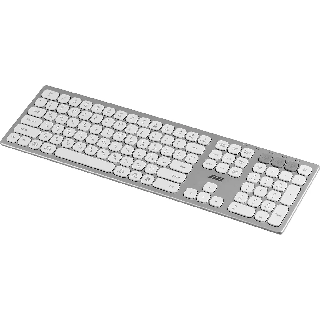 Клавіатура 2E KS270 WL/BT UA Silver/White (2E-KS270WBWH_UA) [150969] - фото 6
