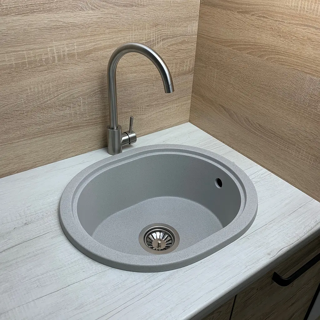 Кухонна мийка Adamant Circum 500x425x180 світло-сірий 627223, Сірий - фото 3