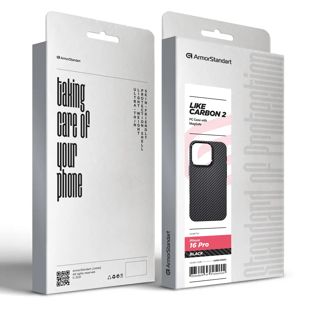 Чохол до мобільного телефона Armorstandart LikeCarbon2 MagCase для Apple iPhone 16 Pro Black (ARM83809) - фото 2