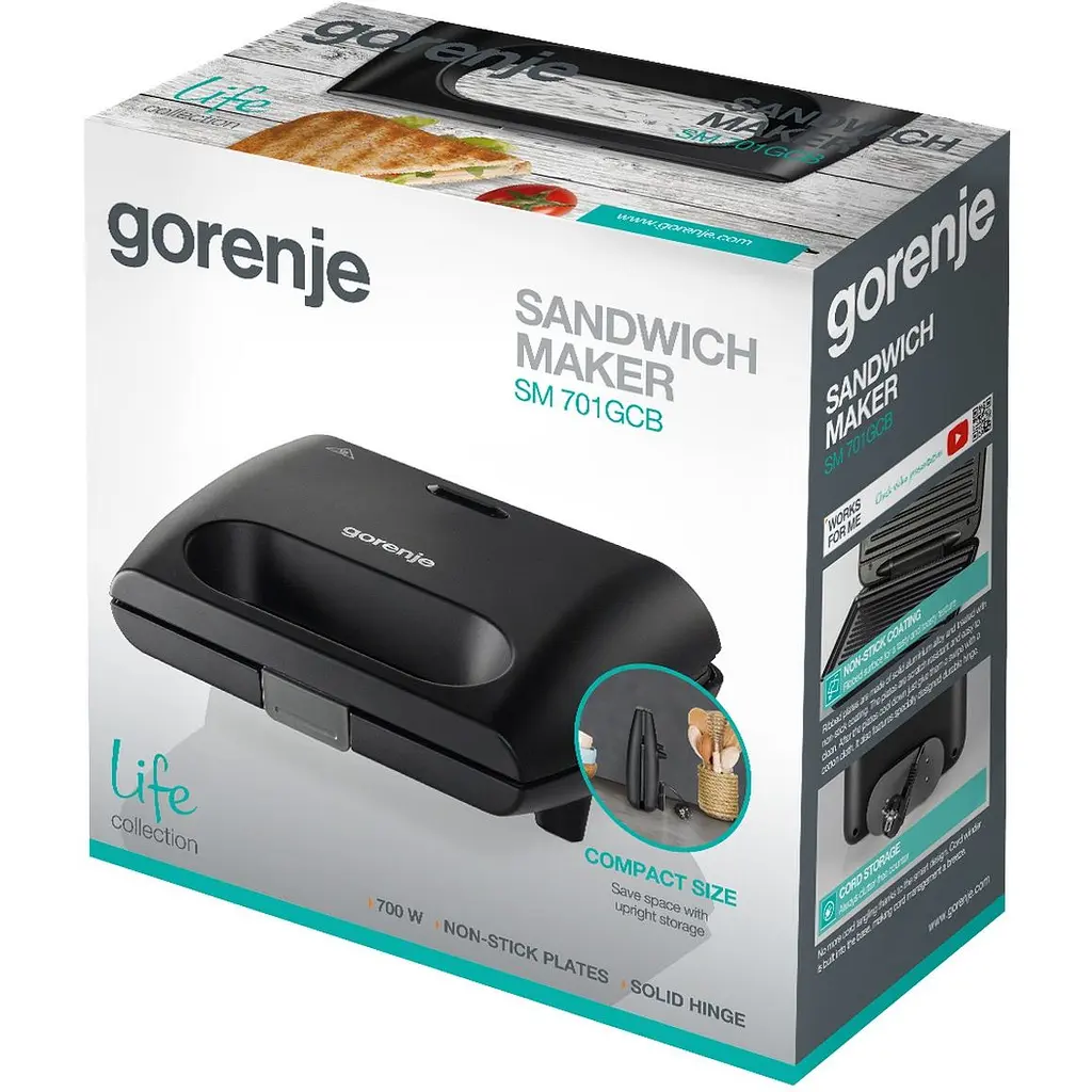 Бутербродниця Gorenje SM 701 GCB (00000019969) - фото 6