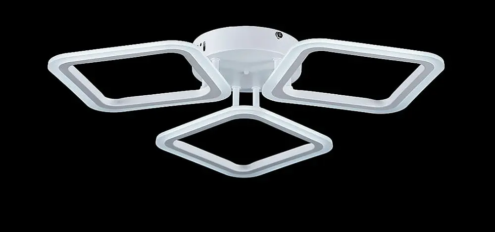 Люстра стельова LED Splendid Ray L2929/3BIG, 66W, білий, сучасний стиль, з пультом, 3 лампи, димер, 53 см - фото 2
