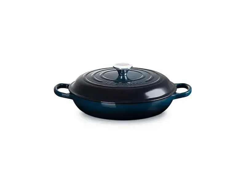 Каструля Le Creuset Signature Cast Iron Shallow Casserole 30 см Nuit (21180301294475) - фото 4