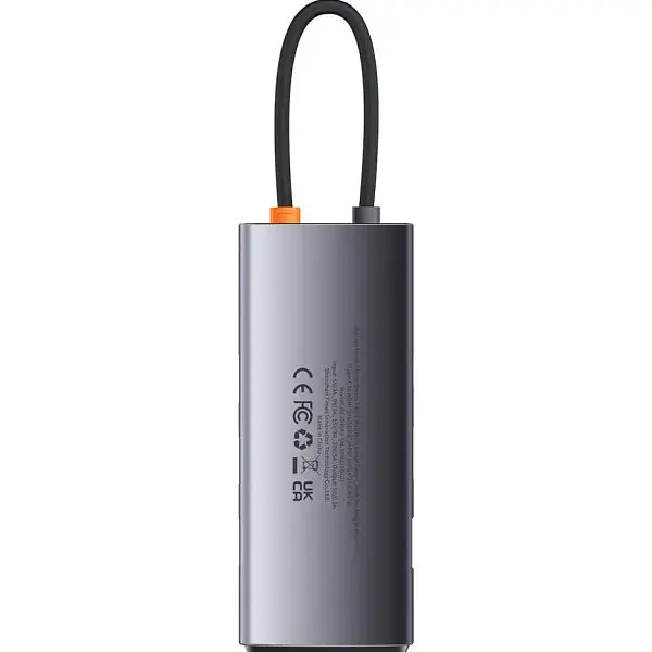 Хаб Baseus Metal Gleam Series 7-in-1 Type-CHUB Type-CtoHDXiaomi* 1+USB3.0*3+PD*1+VGA* 1+RJ45* 1 WKWG040013 Grey - фото 3