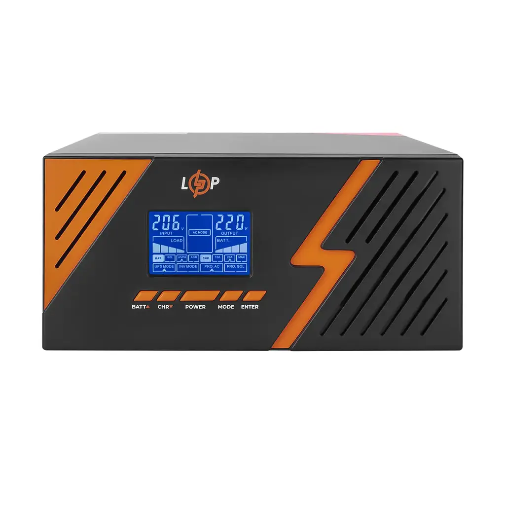 ИБП с правильной синусоидой 12V LPM-PSW-1500VA (1050Вт) Black - фото 2