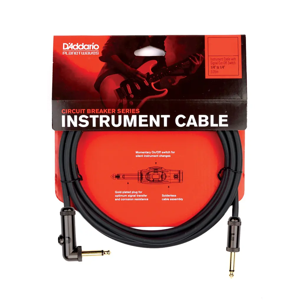 Кабель інструментальний D'Addario PW-AGRA-10 Circuit Breaker Instrument Cable 3.05m (10ft) - фото 2