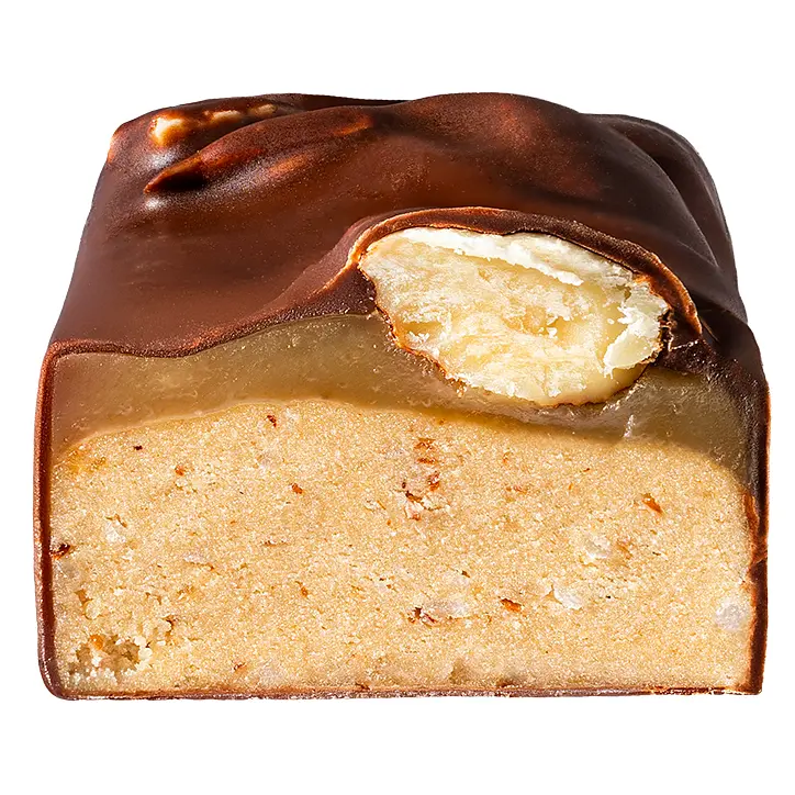 Набір батончик Fizi Protein Almond Caramel протеїновий у шоколаді 40 г х 10 шт. шоу-бокс - фото 2