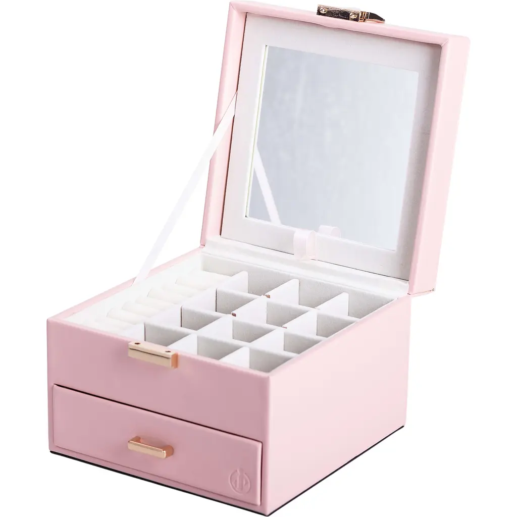 Органайзер для прикрас Yiwu з накидним замком 16x16x12 см рожевий HP-5-2P - фото 2