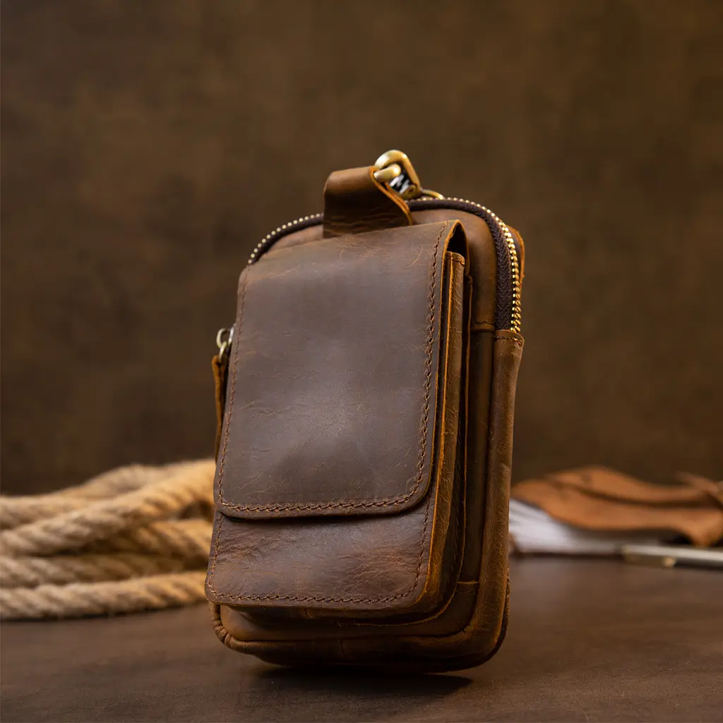 Чоловіча шкіряна сумка Vintage 10,5х17х4 см sum0013978 - фото 6