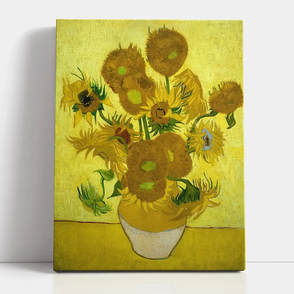 Інтер'єрна картина Соняшники, Вінсент ван Гог, Vincent van Gogh, Sunflowers, інтер'єрний декор, 80×60 см (id6654)