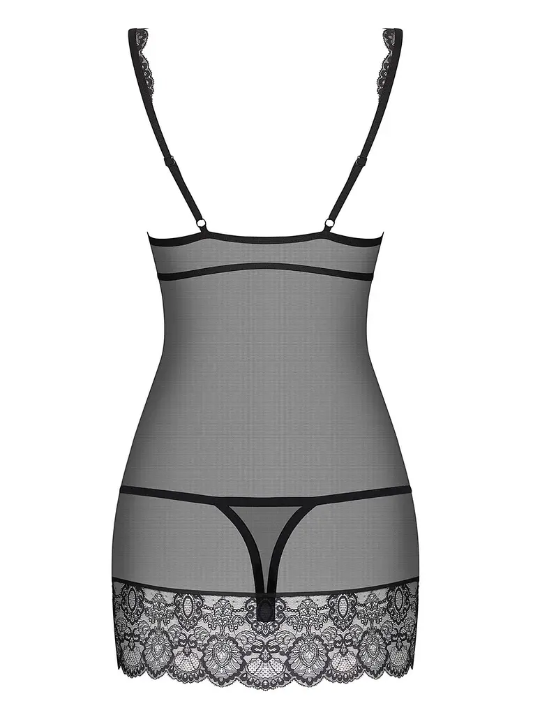 Комплект білизни Obsessive 853-CHE-1 L/XL чорний - фото 6