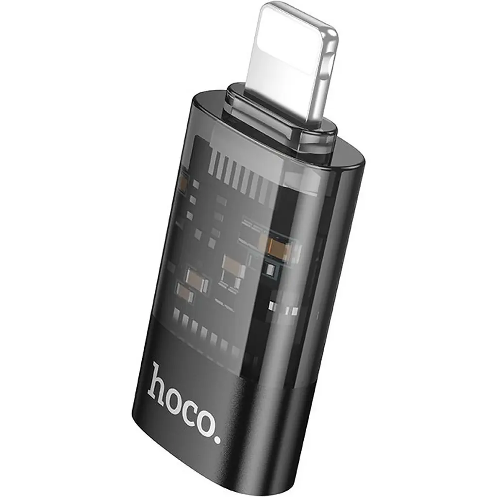 Перехідник Hoco UA36A Lightning Male to USB-C Female OTG Black [140335] - фото 3