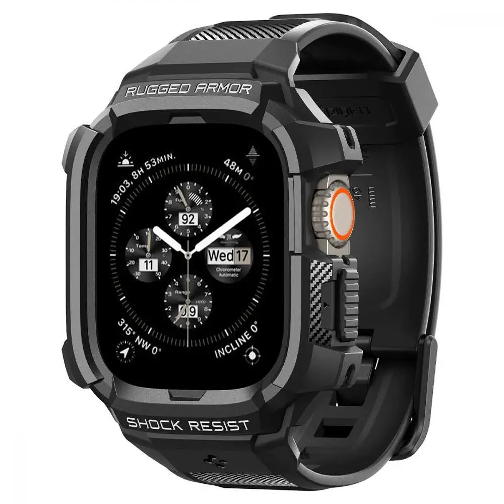 Чохол та ремінець Spigen Rugged Armor Pro Band для Apple Watch Ultra 49 мм Black (ACS05460) - фото 6
