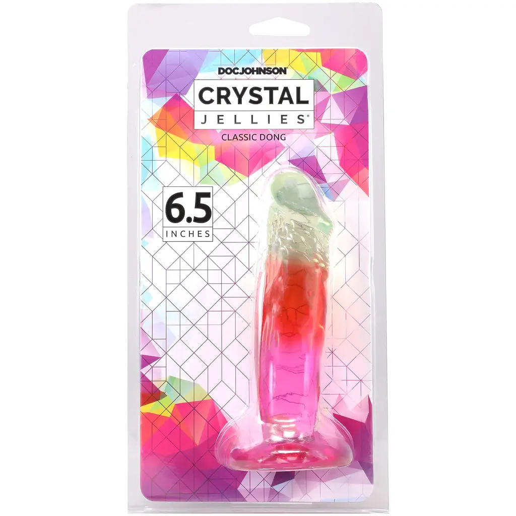 Дилдо Doc Johnson Crystal Jellies 6.5 Inch Rainbow, 16.5 см - фото 5