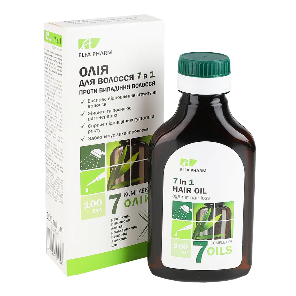 Олія для волосся Elfa Pharm 7 олій, 100 мл - фото 2