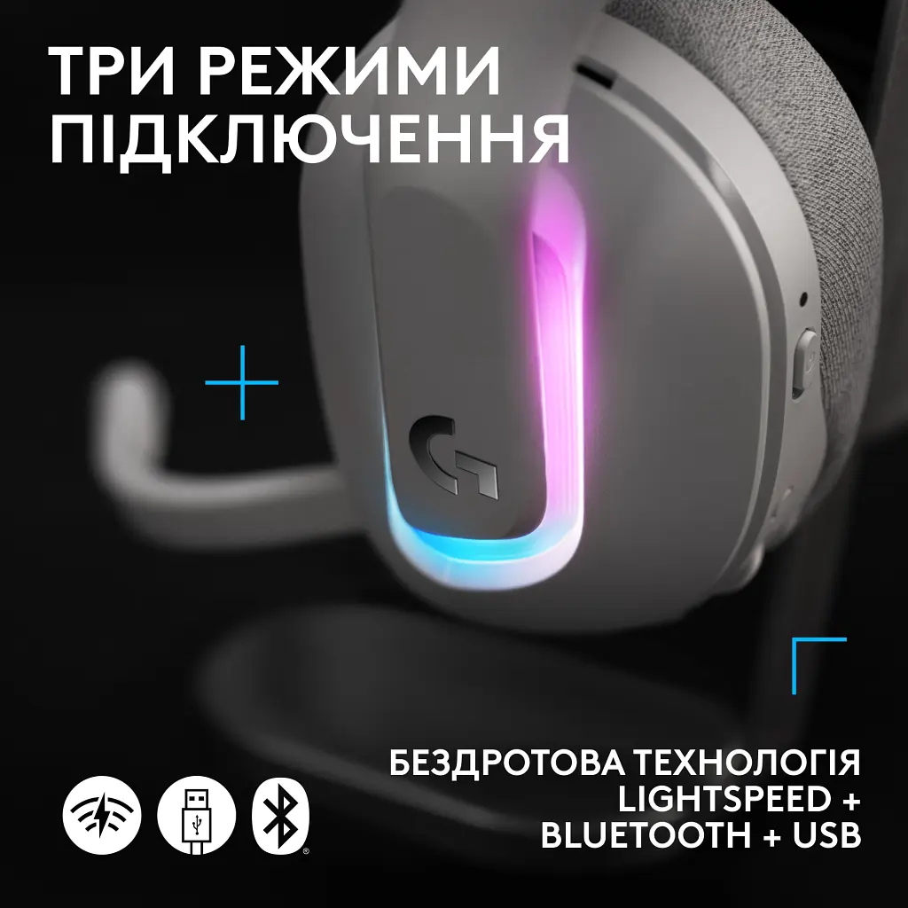 Навушники Logitech G522 Lightspeed Wireless Gaming Headset White (981-001550) - фото 7