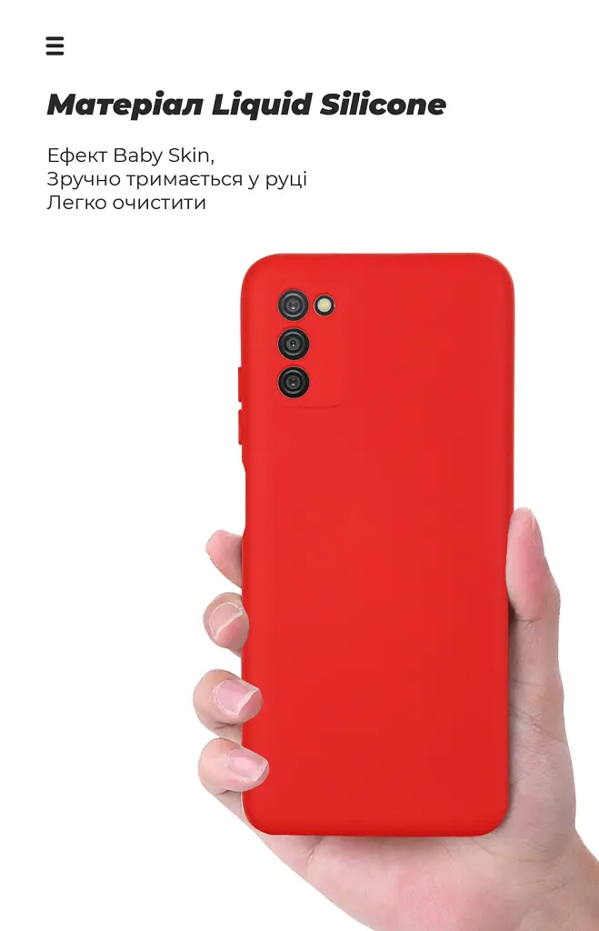 Чохол ArmorStandart ICON для Samsung A03s Camera cover Red - фото 7