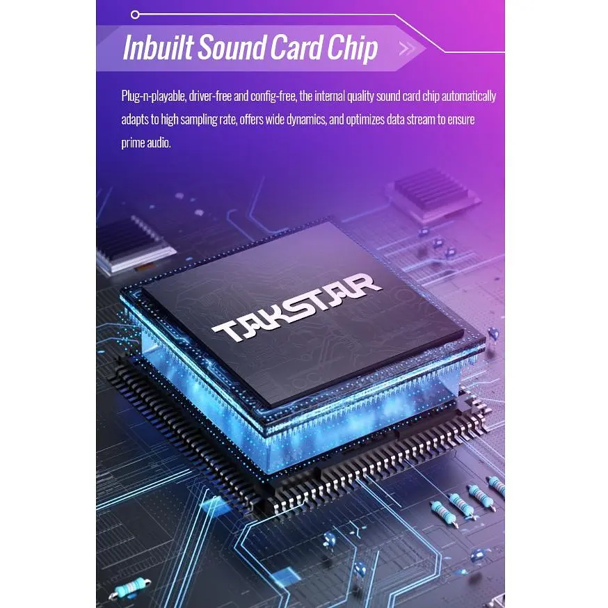 Цифровий конденсаторний мікрофон для запису Takstar GX-1 USB RGB - фото 10