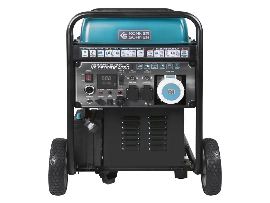 Konner & Sohnen Генератор дизельний інверторний KS 9500IDE ATSR, 230В, 9.5кВт, АВР(ATS), електростартер, 130кг - фото 2