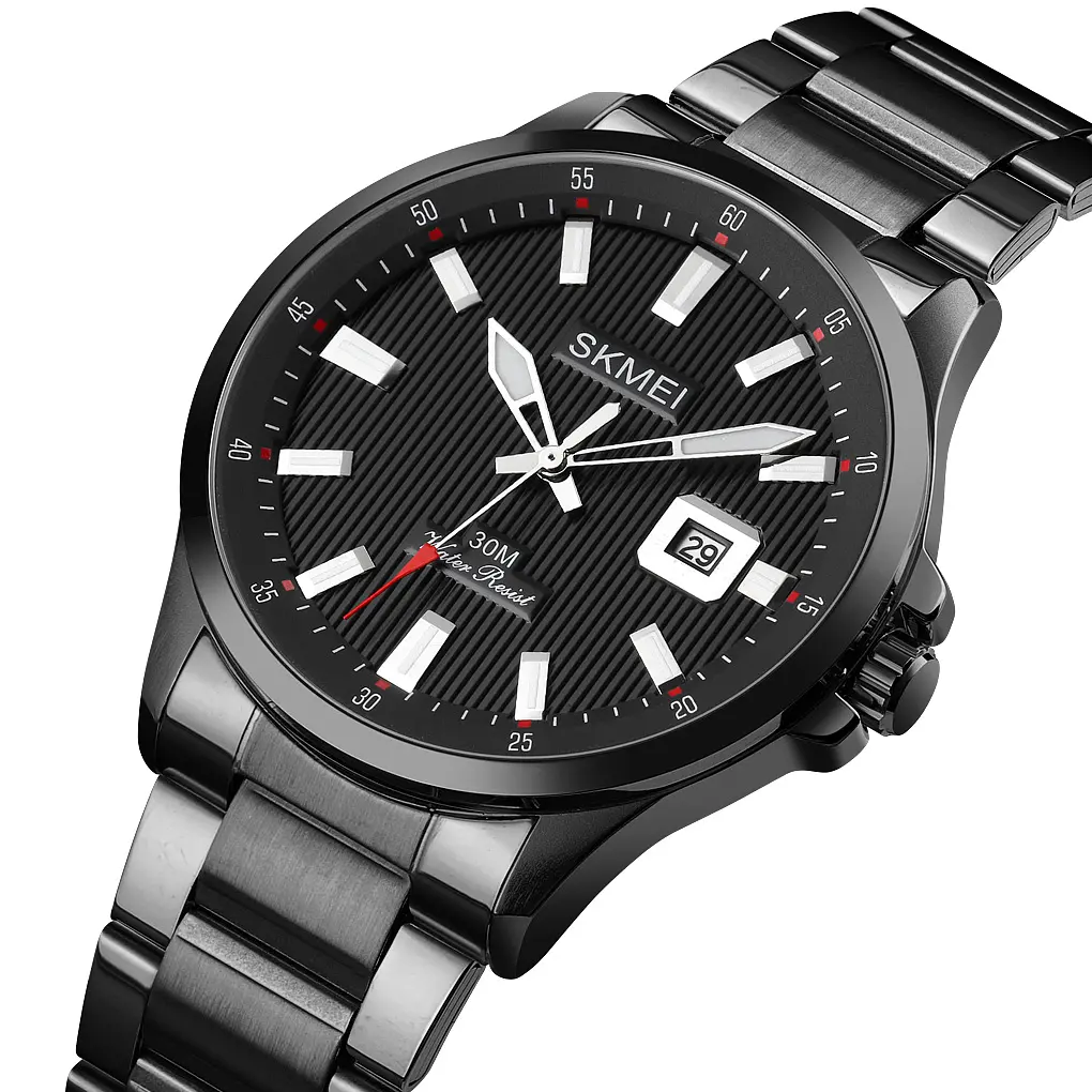 Чоловічий наручний годинник 1654BK Black Skmei acs0030653 - фото 2