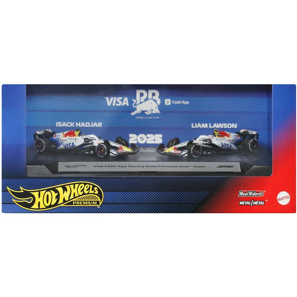 Набір колекційних машинок Hot Wheels Formula 1 VCARB Liam Lawson та Isack Hadjar 1:64, 2 шт. (JMM94)