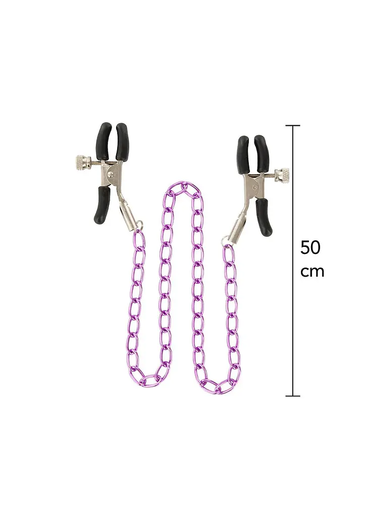 Затискачі для сосків ToyJoy Stimulating Nipple Chain Metal (сріблястий) - фото 2