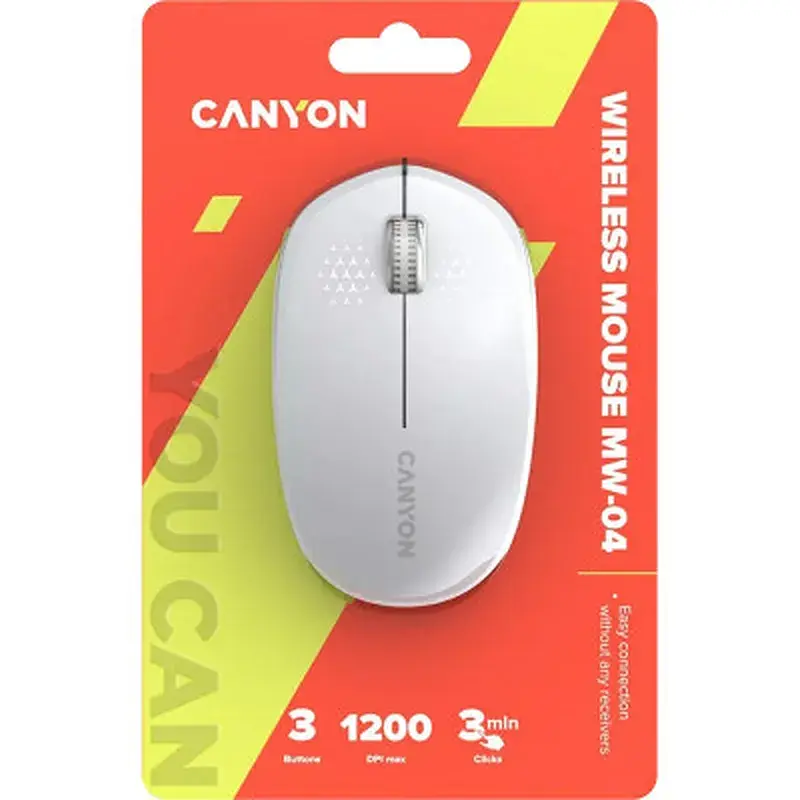 Мишка Canyon MW-04 Bluetooth White (CNS-CMSW04W) - фото 6