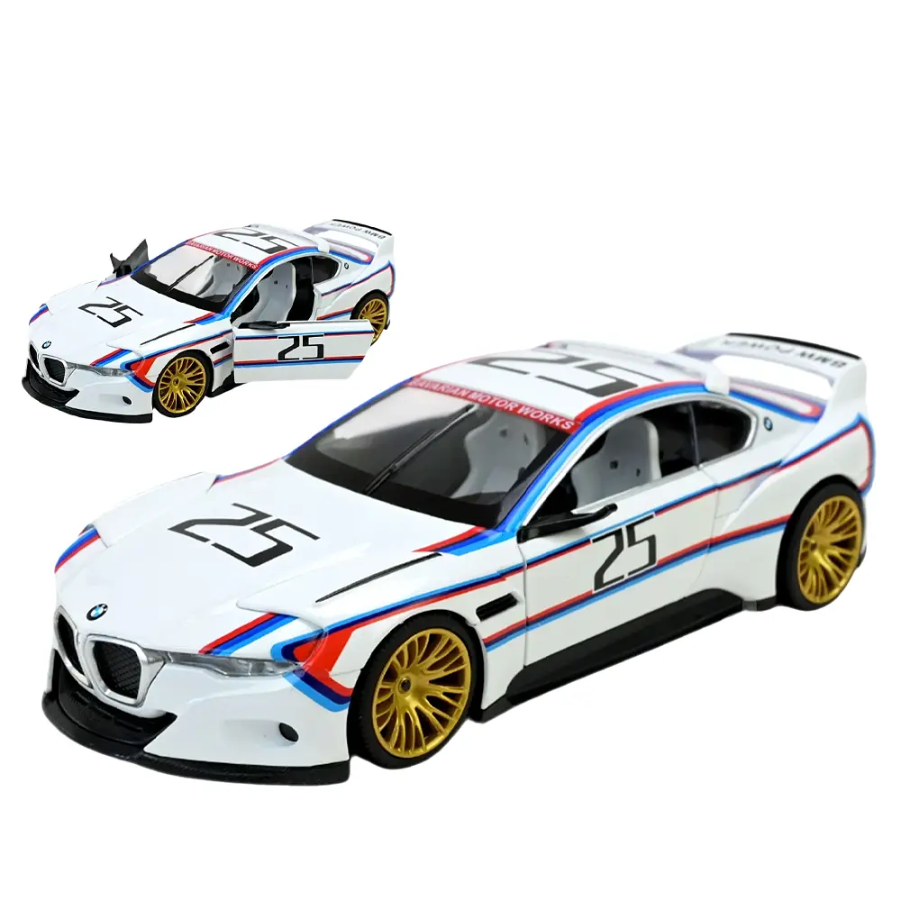 
Машинка металева BMW CSL Hommage R 1:24 АВТОПРОМ світло звук двері капот 68257A - фото 5