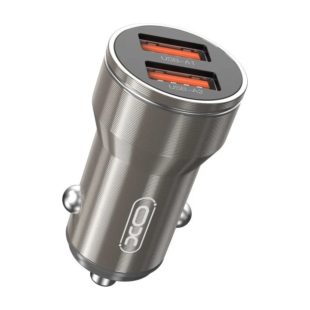 Зарядний пристрій XO CC48 2.4A/2 USB + microUSB Grey (XO-CC48m-GR) - фото 2