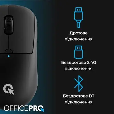Компьютерная мышка OfficePro (M307B) Silent Click Wireless/Bluetooth Black (M307B) - фото 5