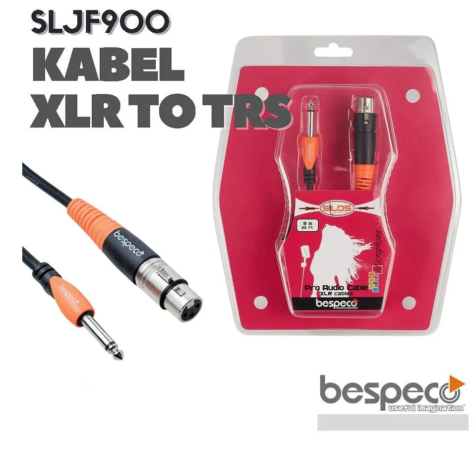 Микрофонный кабель Jack 6.3 — XLR Female Bespeco SLJF900 9m - фото 2
