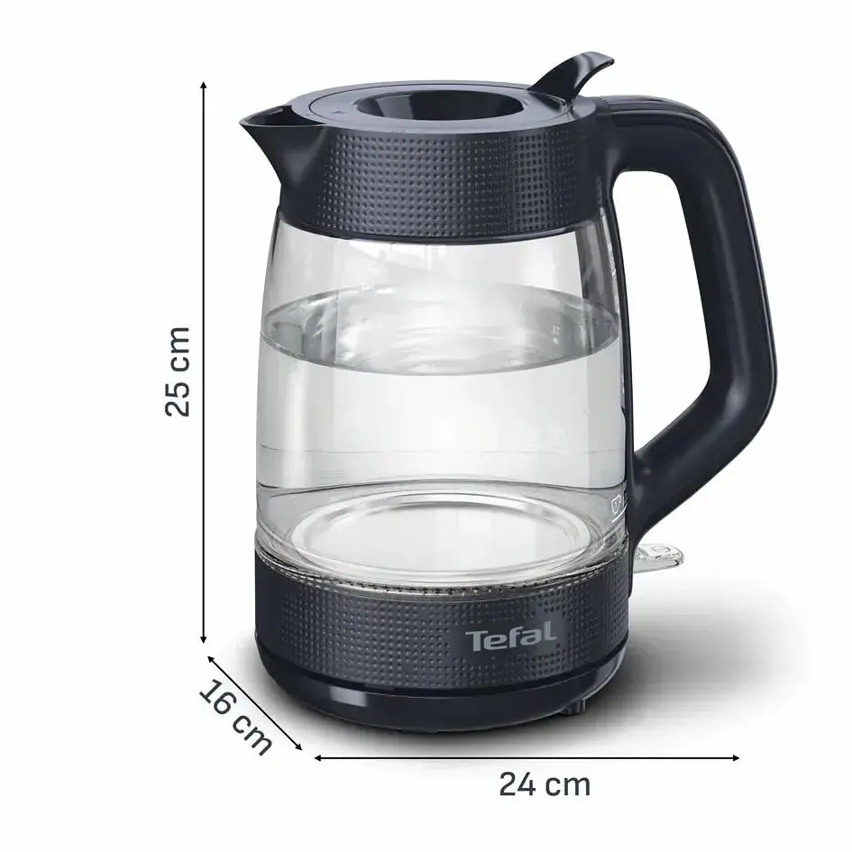 Tefal Електрочайник Tefal Morning Glass Kettle, 1.7л, скло, з підсвіткою, чорний - фото 4