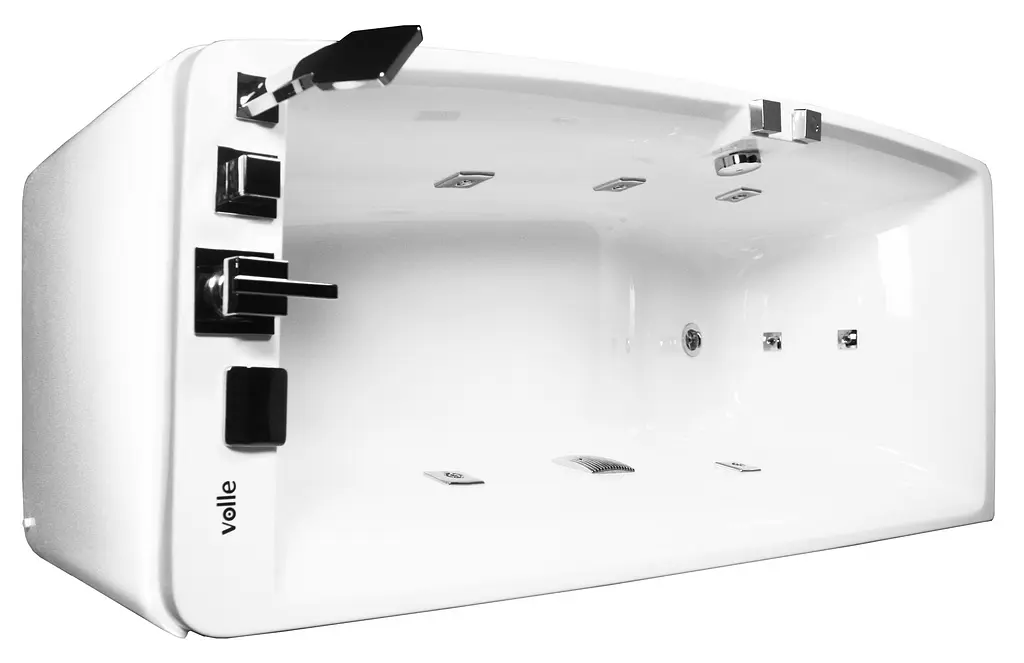 Ванна асиметрична гідромасажна Volle 170x75 12-88-102/R - фото 2