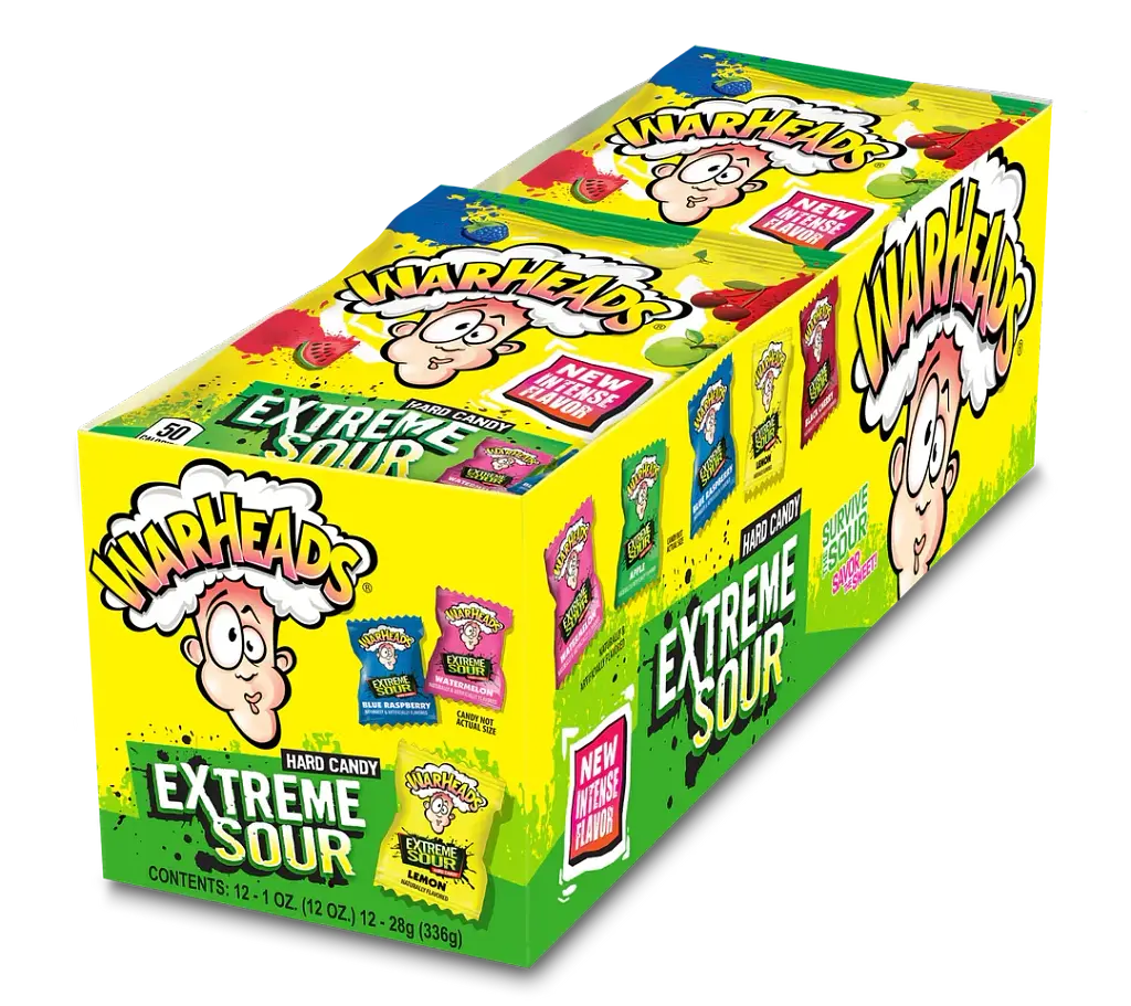 Льодяники Warheads Extreme Sour Hard Candy Peg Bag 56г - фото 7