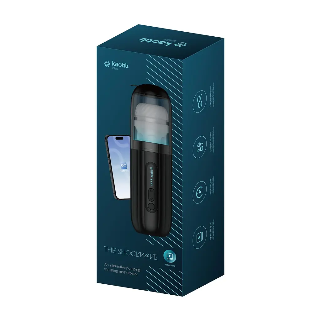 Смарт-мастурбатор Kaotik Labs The Shockwave, режим edging, імітація фрикцій - фото 10
