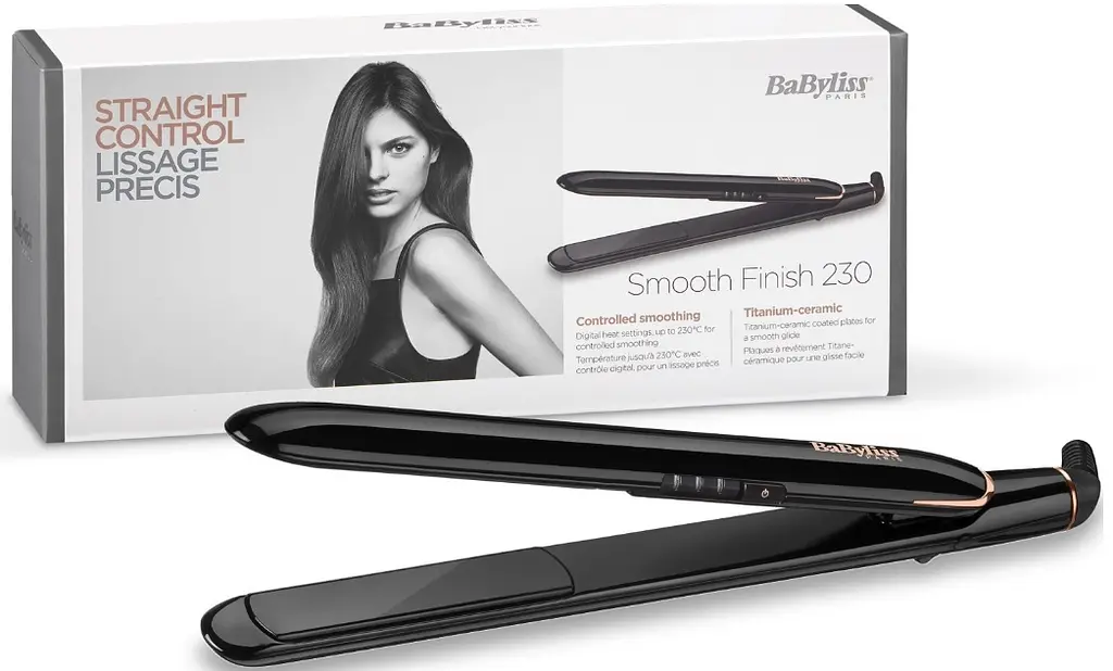 BaByliss Випрямляч, 41Вт, темп.режимів-3, 180-230С, кераміка, чорний - фото 4