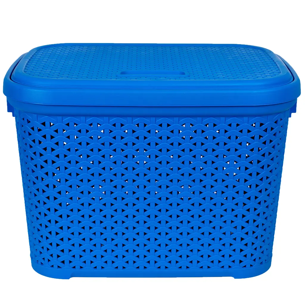 Кошик Diomedea з кришкою 44.5x33.6x31 см 30 л блакитний (К14-439)  - фото 2
