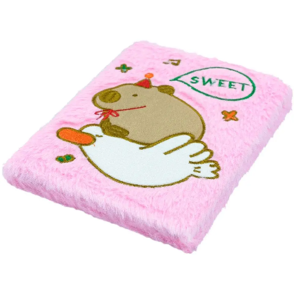 Блокнот А5 ZiBi Capybara 23 Kids Line плюшевый клетка 80 листов (ZB.700044) - фото 5