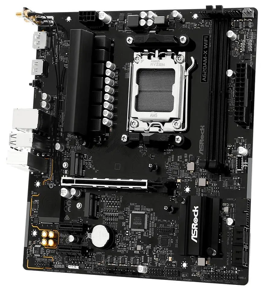 Материнська плата AsRock A620AM-X WIFI (A620AM-X WIFI) (Socket AM5, AMD A620A, Micro-ATX) - фото 3