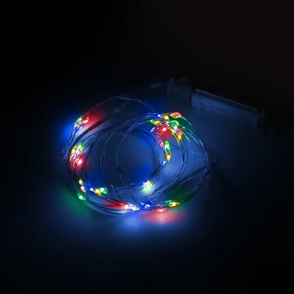 Електрогірлянда Yes! Fun нитка на мідному дроті 60 LED статична 6 м різнокольорова (975031) - фото 4