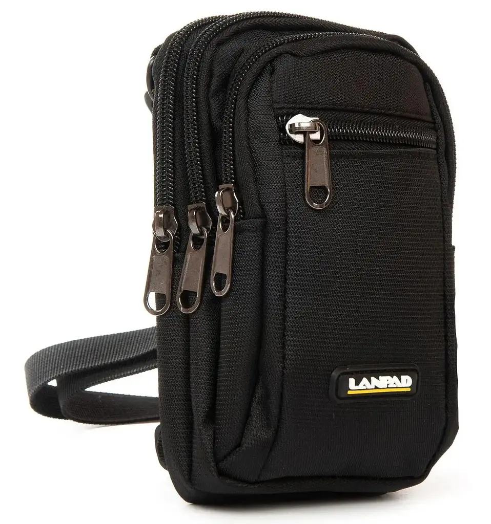 Сумка LANPAD чоловіча 11х17х6 см Чорний (LAN6195 black)