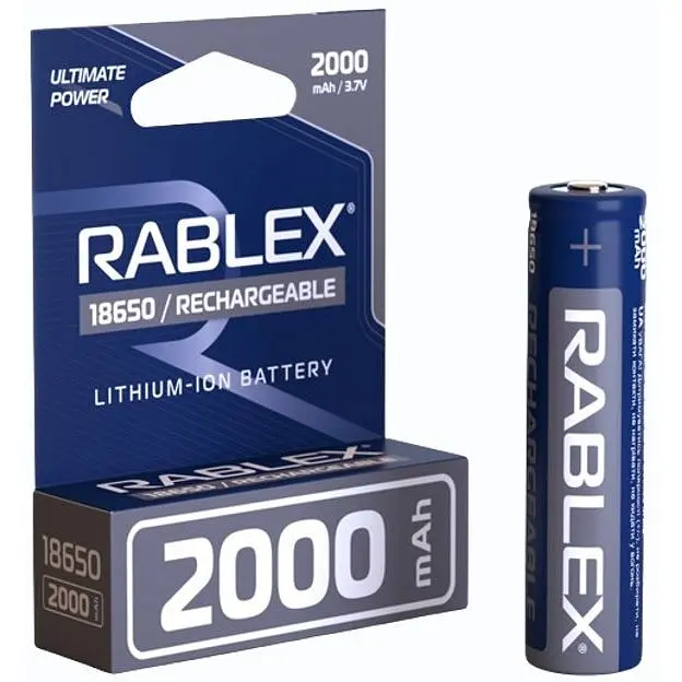 Літій-іонний акумулятор Rablex 18650 2000 mAh 3.7 V (Li-ion) Original синій - фото 2