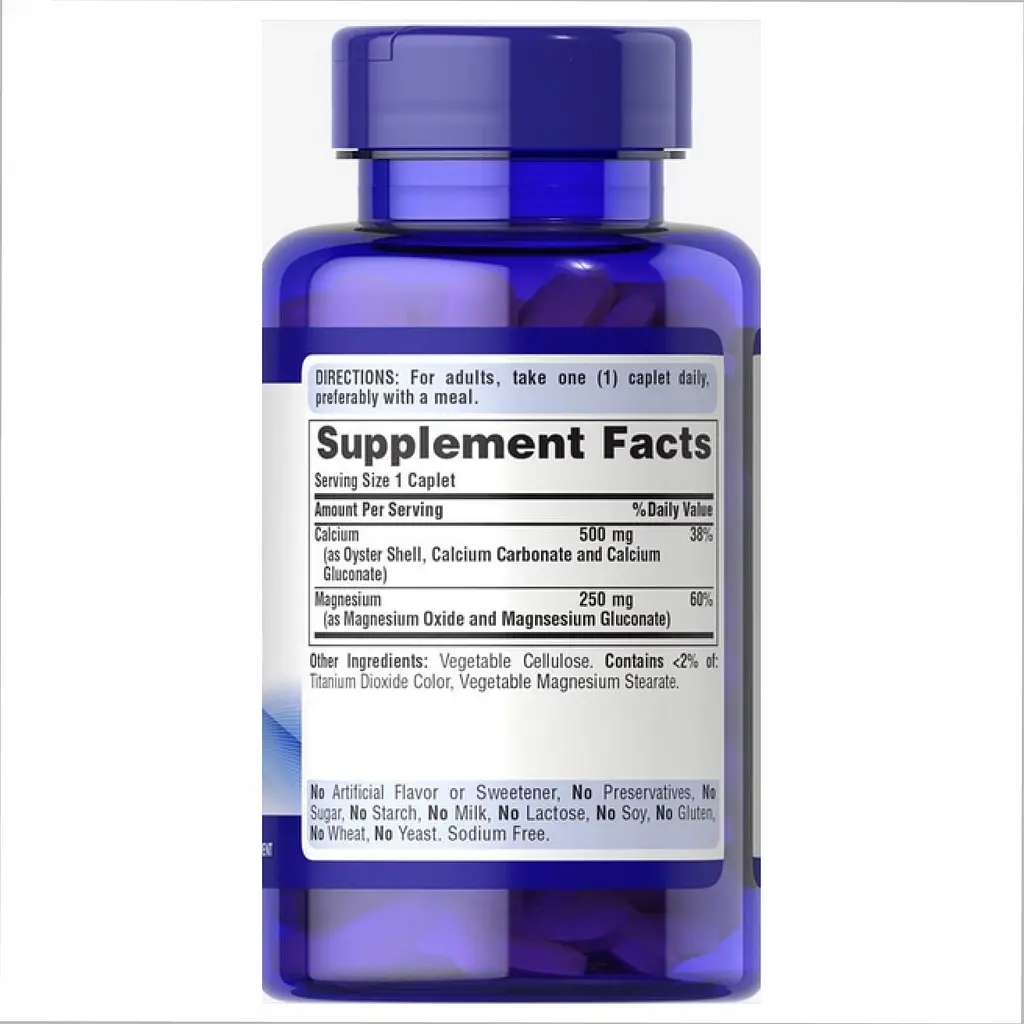 Минеральный комплекс Puritans Pride Calcium Magnesium Chelated 100 капсул - фото 2