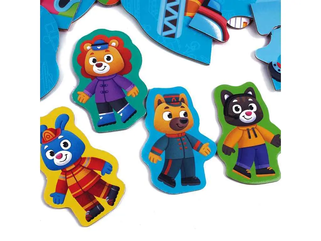 Гра розвиваюча VLADI TOYS "Транспорт. Тварини." пазли картонні VT1722-28 - фото 4