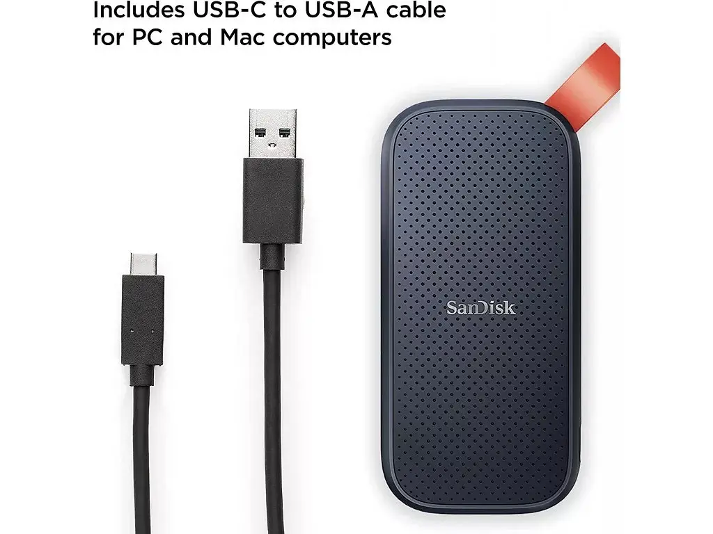 Портативний SSD накопичувач Sandisk 2TB USB 3.2 Gen 2 Type-C E30 R800MB/s чорний (SDSSDE30-2T00-G26) - фото 4